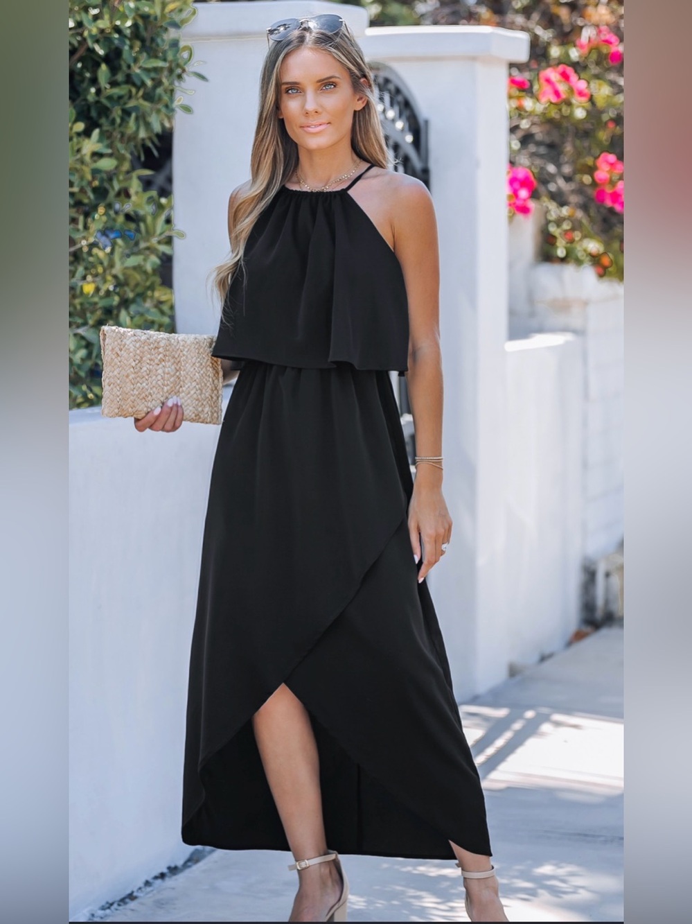 Ruffled‎ Cami Midi Dress Size Medium NWT!